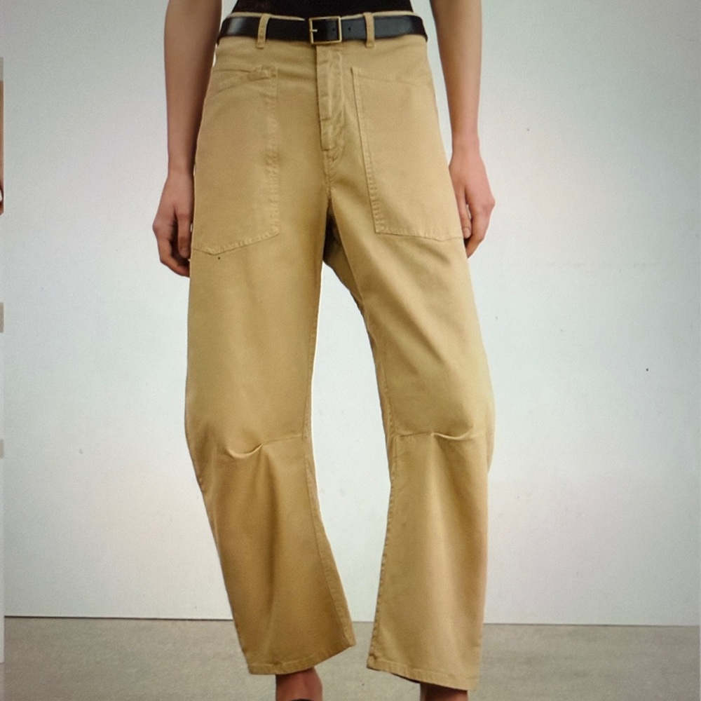 Nili Lotan Cotton Shon Pant in Rock Khaki - Picture 11 of 12